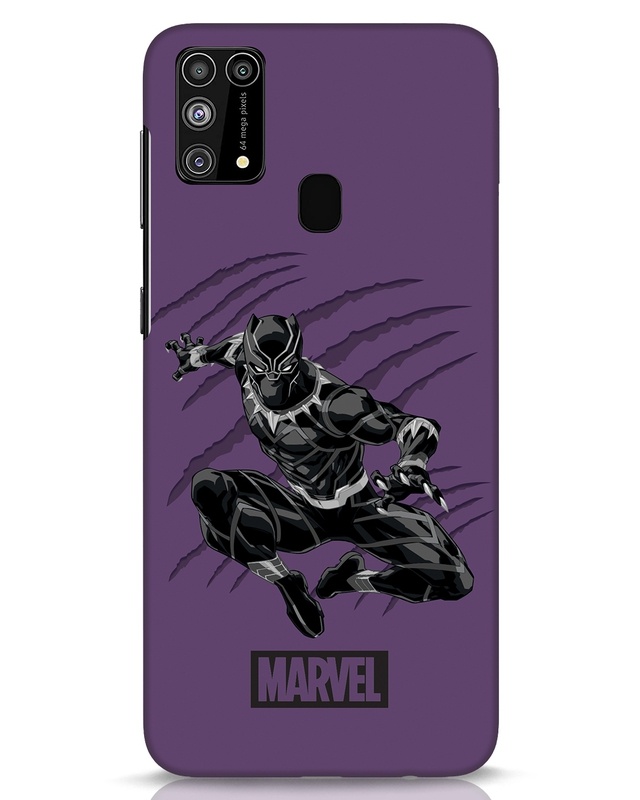 Shop Wakanda Panther Purple Designer Hard Cover for Samsung Galaxy M31-Front