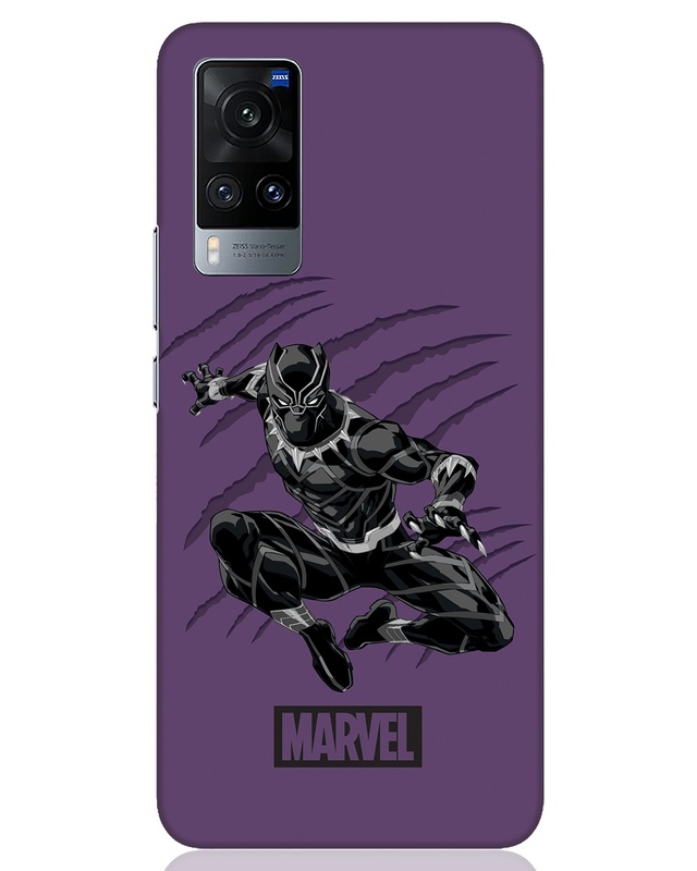 Shop Wakanda Panther Purple Designer Hard Cover for Vivo X60-Front