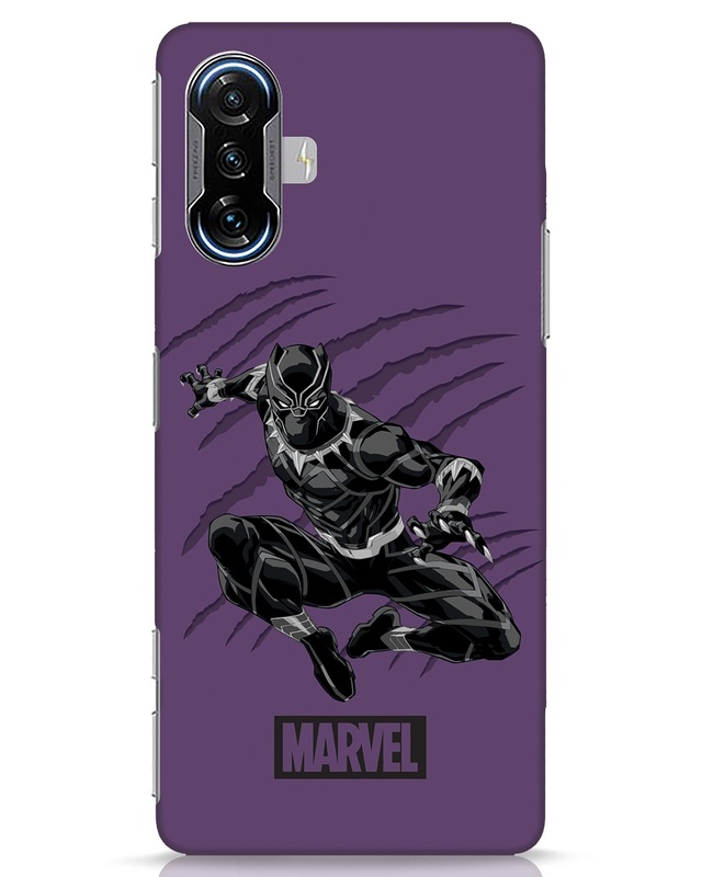 Shop Wakanda Panther Purple Designer Hard Cover for Xiaomi POCO F3 GT-Front