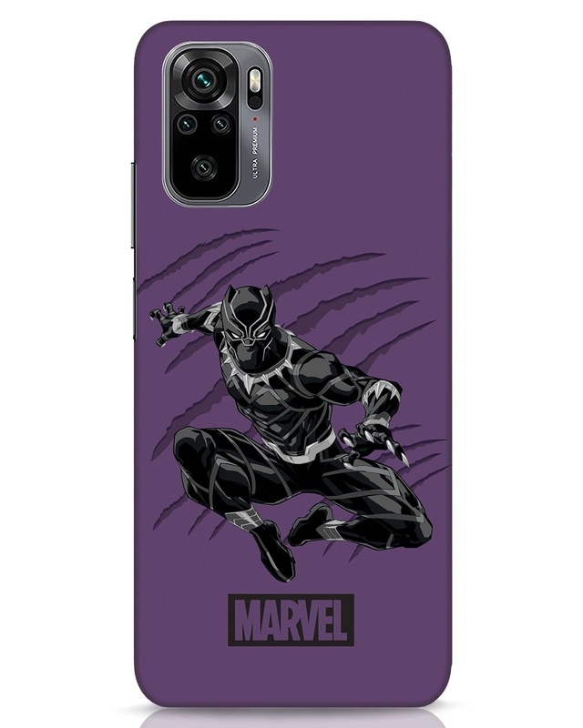 Shop Wakanda Panther Purple Designer Hard Cover for Xiaomi Redmi Note 10-Front