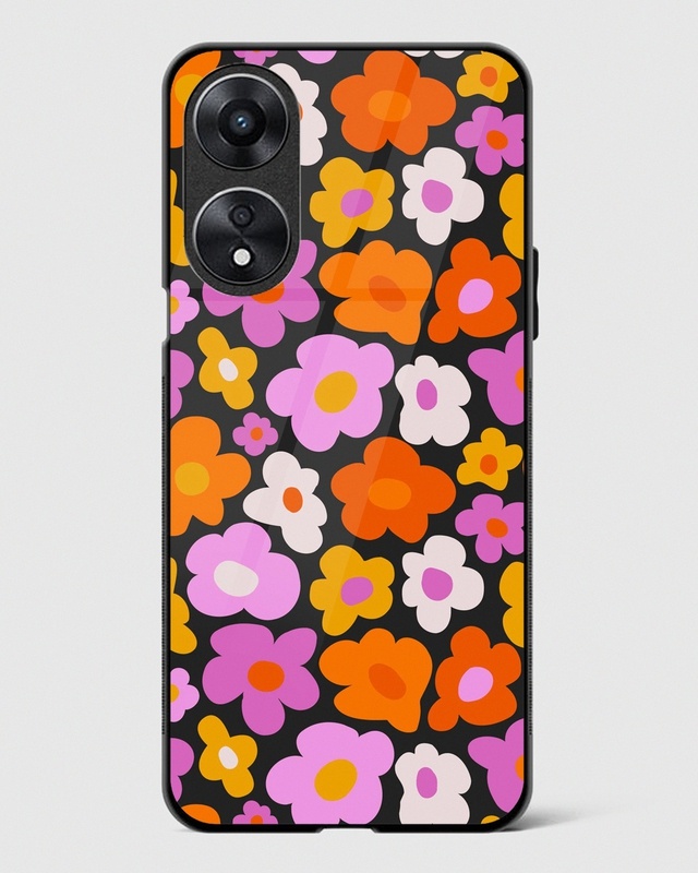 Shop Wanderlust Blooms Premium Glass Case for Oppo A78 5G-Front