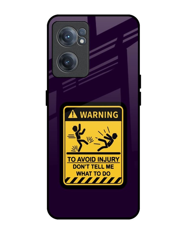 Warning Injury Premium Glass Cover for OnePlus Nord CE 2 5G