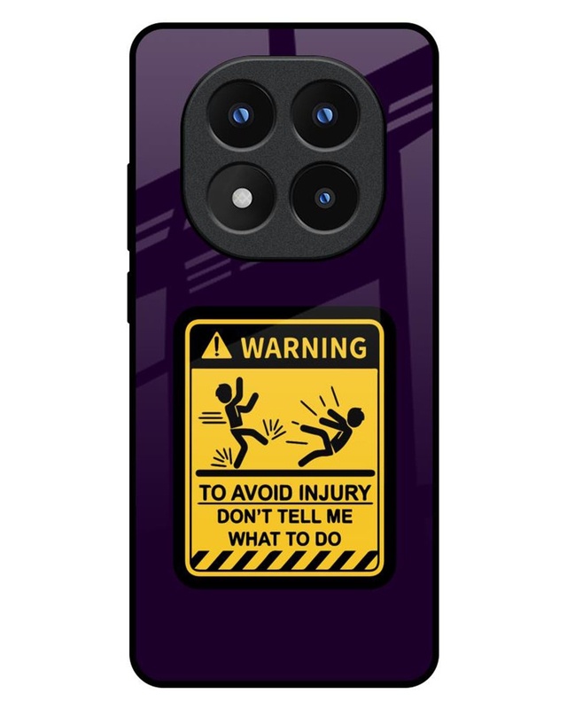 Warning Injury Premium Glass Cover for Redmi Note 14 Pro Plus 5G