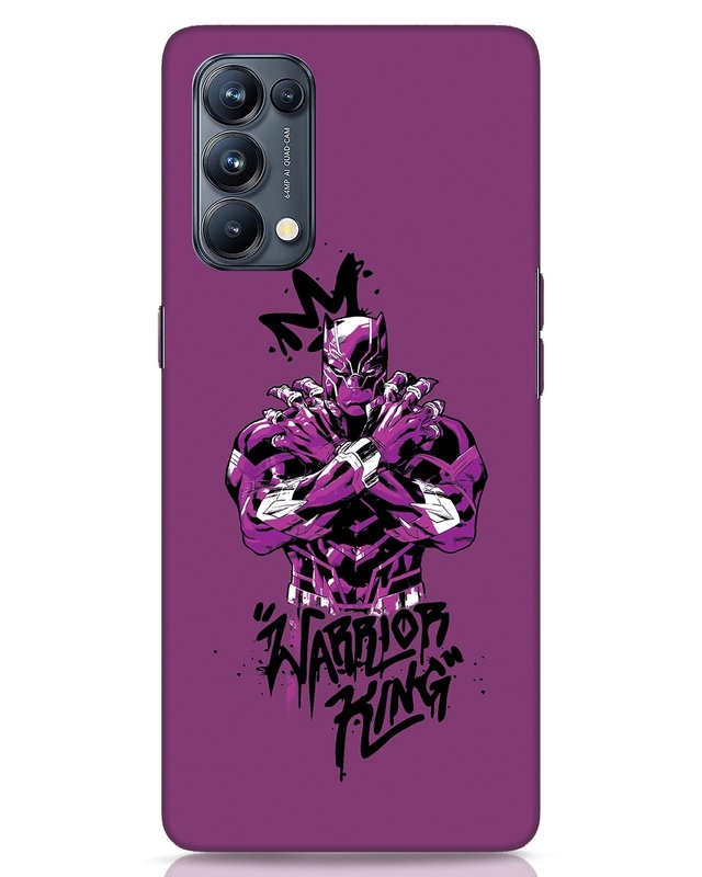 Shop Warrior King Designer Hard Cover for Oppo Reno 5 Pro-Front