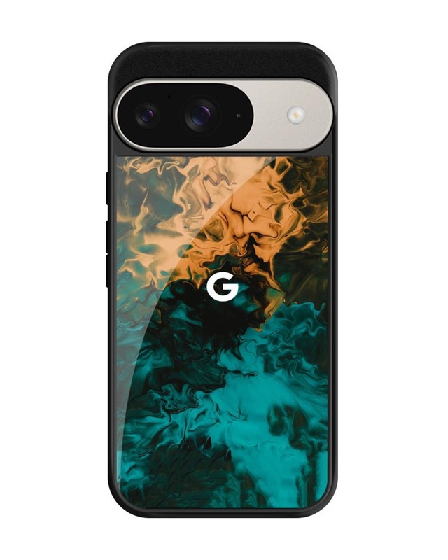 Watercolor Wave Premium Glass Cover for Google Pixel 9(Shock Proof, Scratch Resistant)