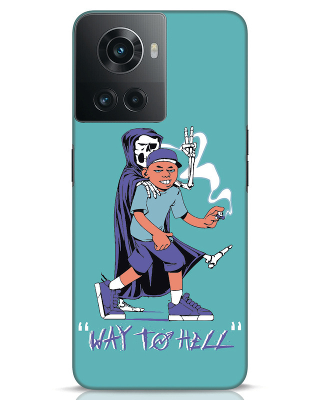 Shop Way To Hell Designer Hard Cover for OnePlus 10 R-Front