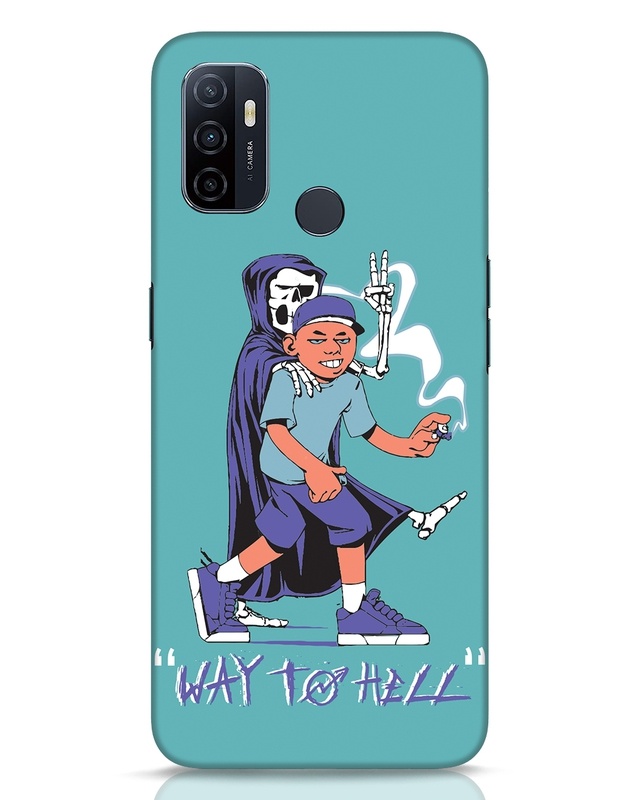 Shop Way To Hell Designer Hard Cover for Oppo A53-Front
