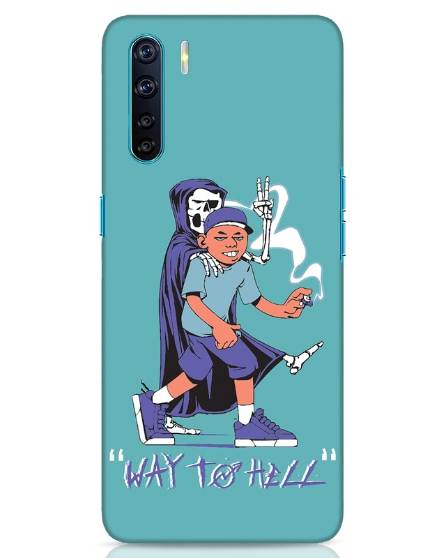 Shop Way To Hell Designer Hard Cover for Oppo F15-Front