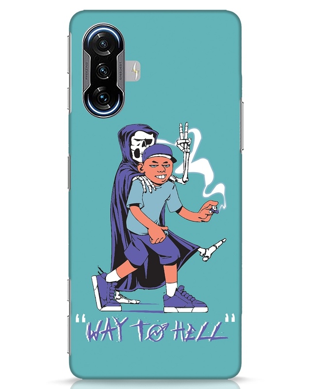 Shop Way To Hell Designer Hard Cover for Xiaomi POCO F3 GT-Front