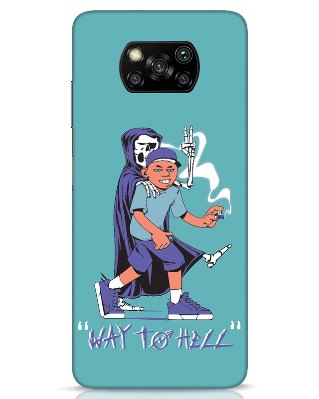 Shop Way To Hell Designer Hard Cover for Xiaomi Poco X3 Pro-Front