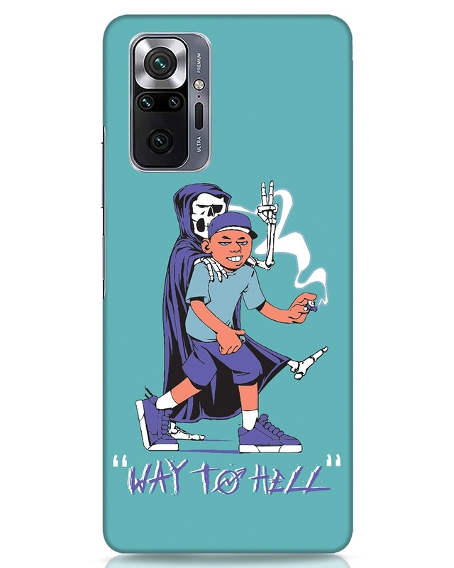 Shop Way To Hell Designer Hard Cover for Xiaomi Redmi Note 10 Pro-Front