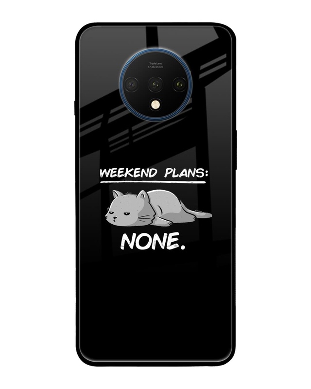 Shop Weekend Plans Premium Glass Case for OnePlus 7T (Shock Proof, Scratch Resistant)-Front