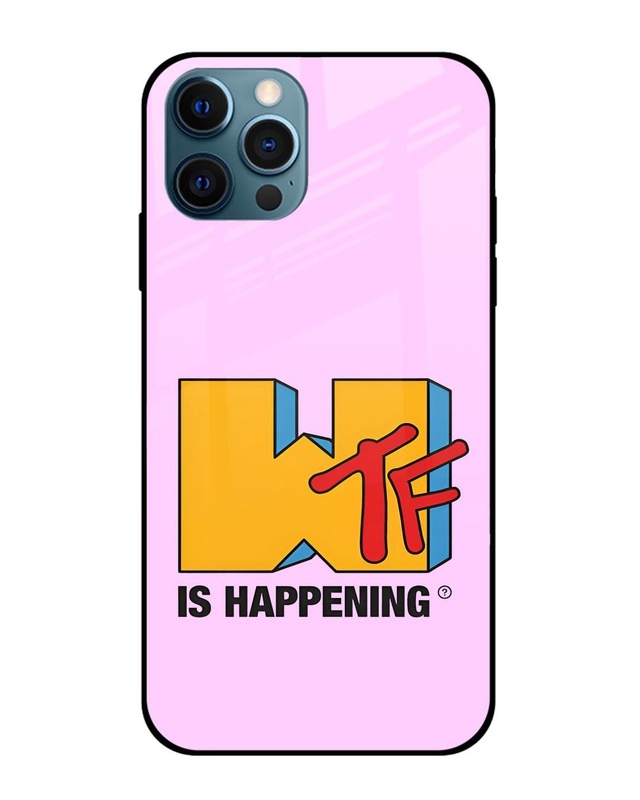 What's Happening Premium Glass Case for Apple Iphone 12 Pro (Shock Proof, Scratch Resistant)