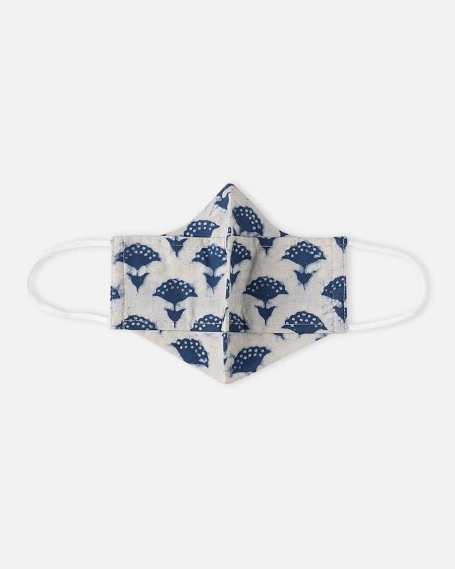 Shop White All Over Printed Everyday Mask-Front