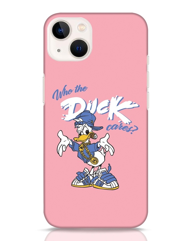 Shop Who The Duck Cares Designer Hard Cover for Apple iPhone 13-Front