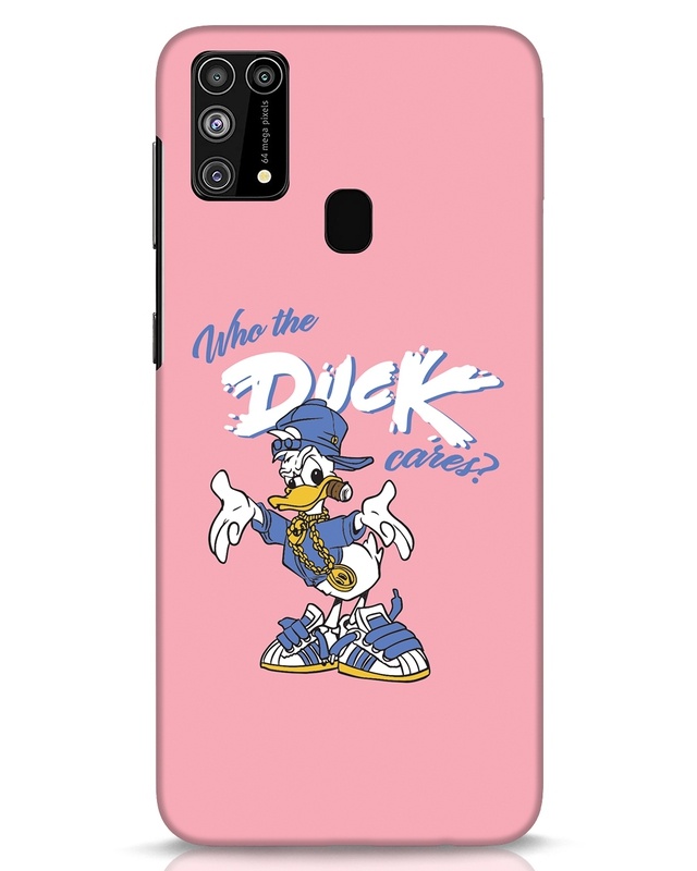 Shop Who The Duck Cares Designer Hard Cover for Samsung Galaxy M31-Front