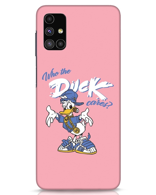 Shop Who The Duck Cares Designer Hard Cover for Samsung Galaxy M51-Front