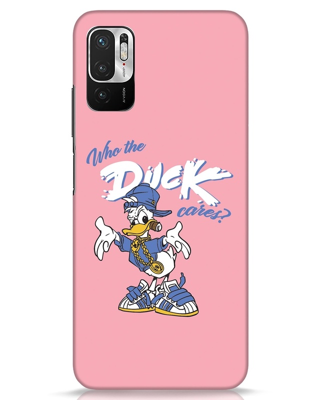 Shop Who The Duck Cares Designer Hard Cover for Xiaomi Redmi Note 10 T-Front