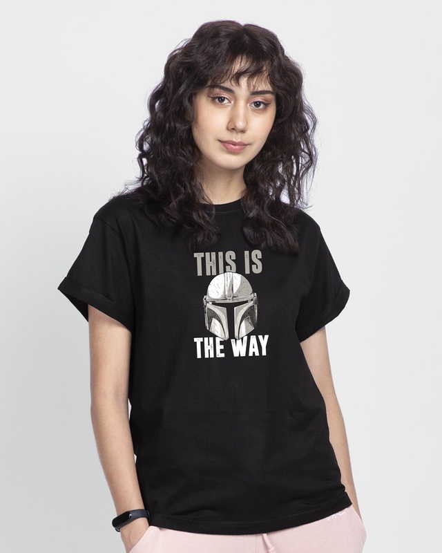 Shop Women's Black The Way Graphic Printed T-shirt-Front