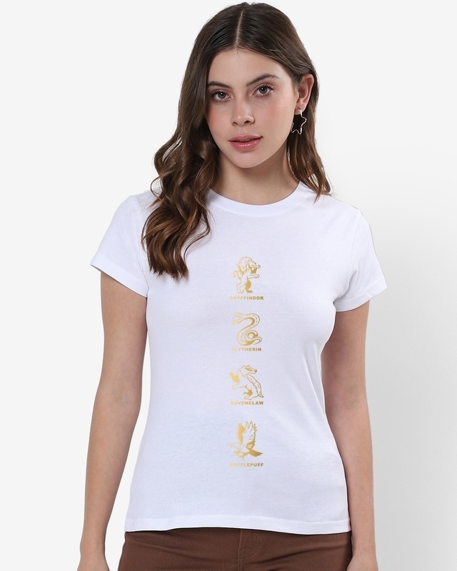 Shop Women's White House of Hogwarts Graphic Printed T-shirt-Front