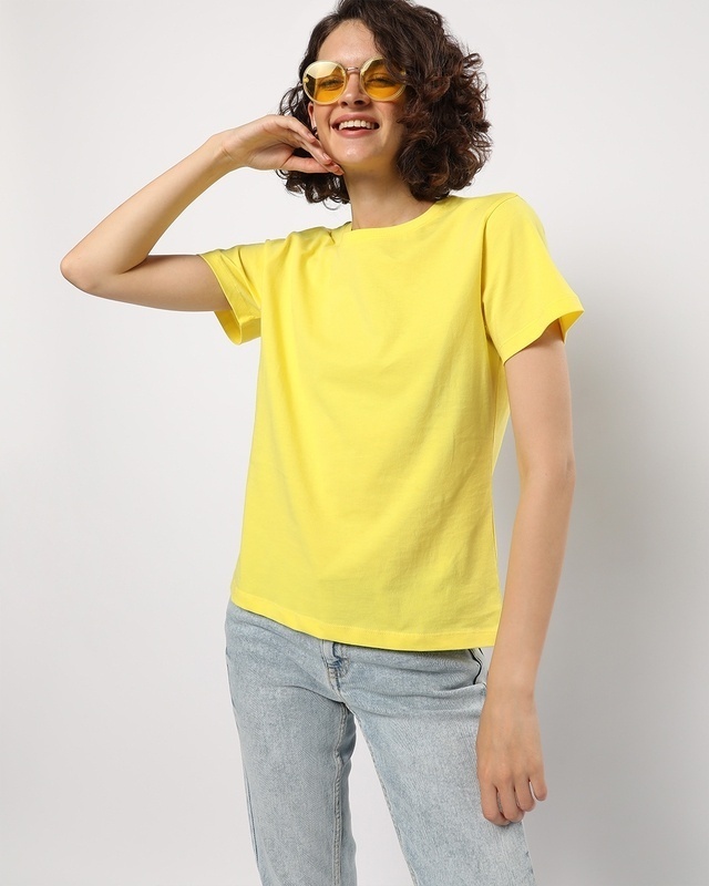 Shop Women's Birthday Yellow T-shirt-Front