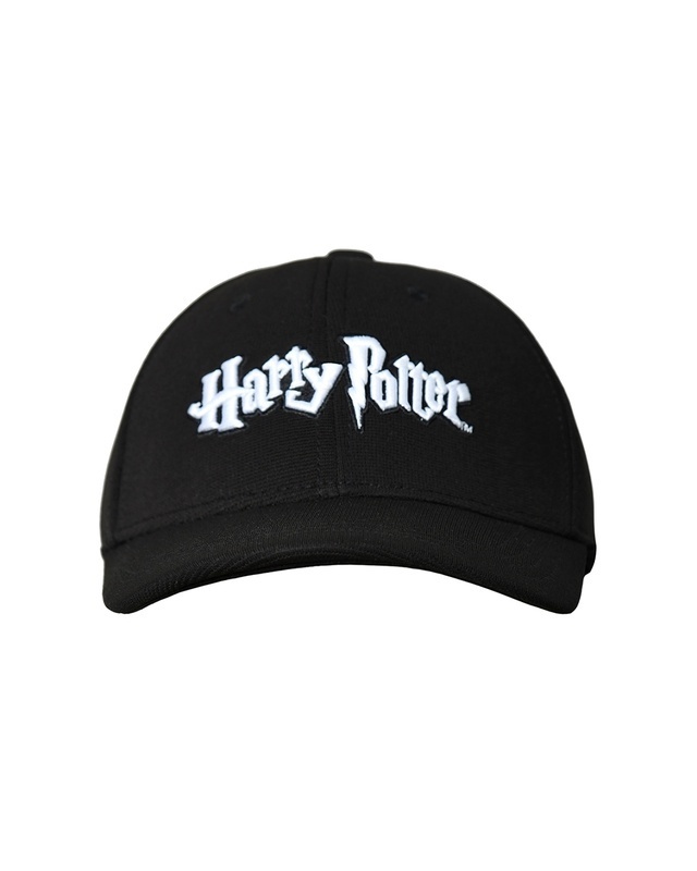Shop Women's Black Harry Potter Embroidered BaseBall Cap-Front
