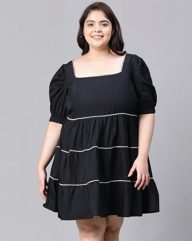 Shop Women's Black Plus Size Dress-Front