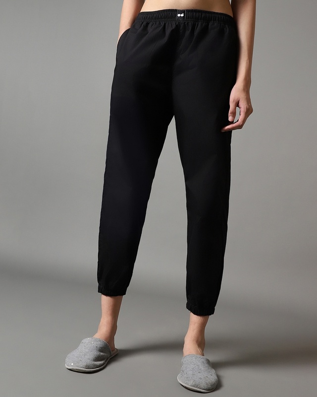 Shop Women's Black Pyjamas-Front