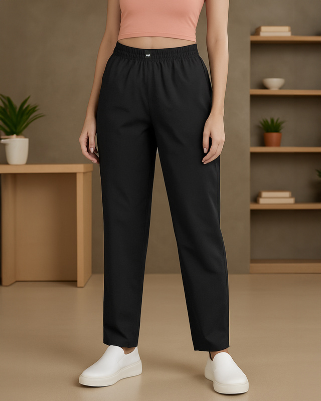 Shop Women's Black Pyjamas-Front