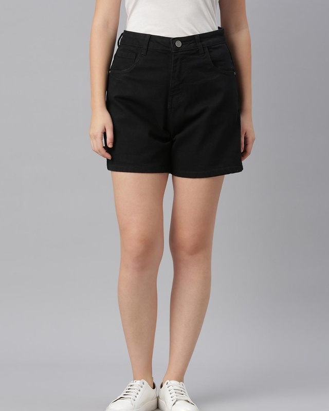 Shop Women's Black Shorts-Front