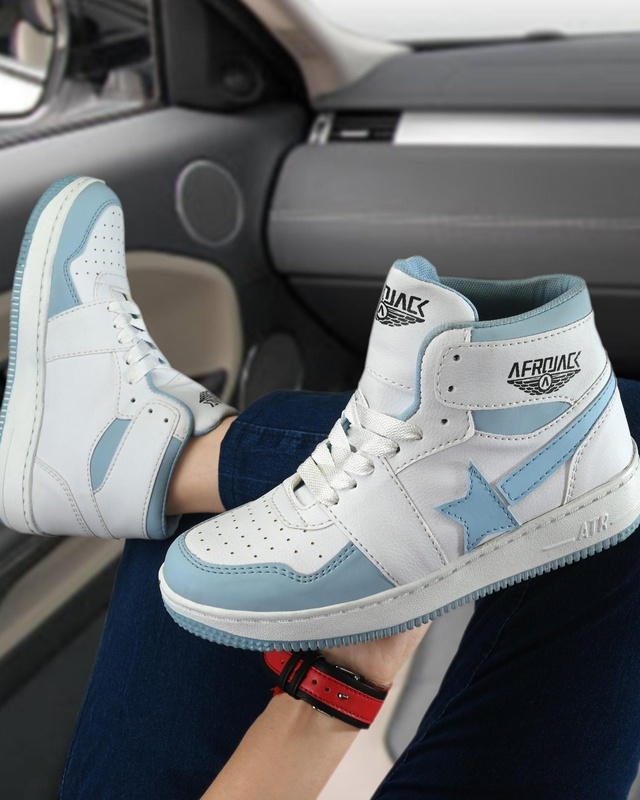 Shop Women's Blue & White Sneakers-Front