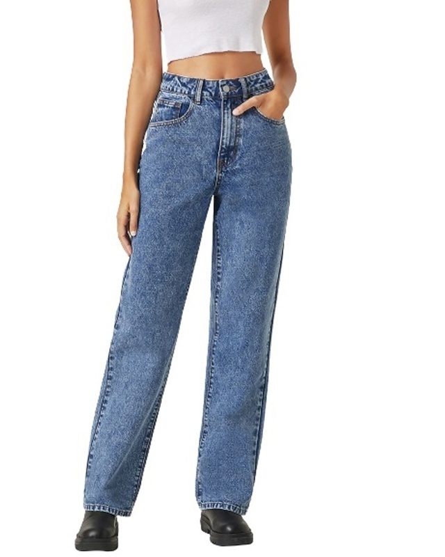 Shop Women's Blue High Rise Jeans-Front