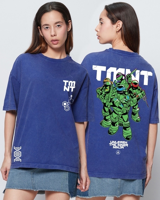 Teenage Mutant Ninja Turtles Kids Its Turtle Time Graphic T-Shirt, Grey, Large, Cotton