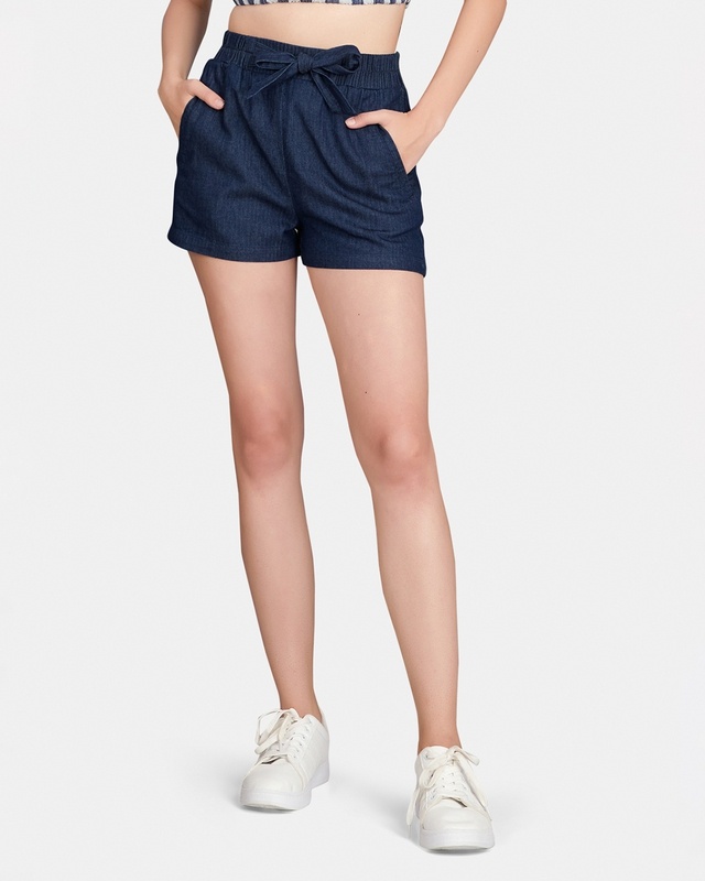 Shop Women's Blue Shorts-Front