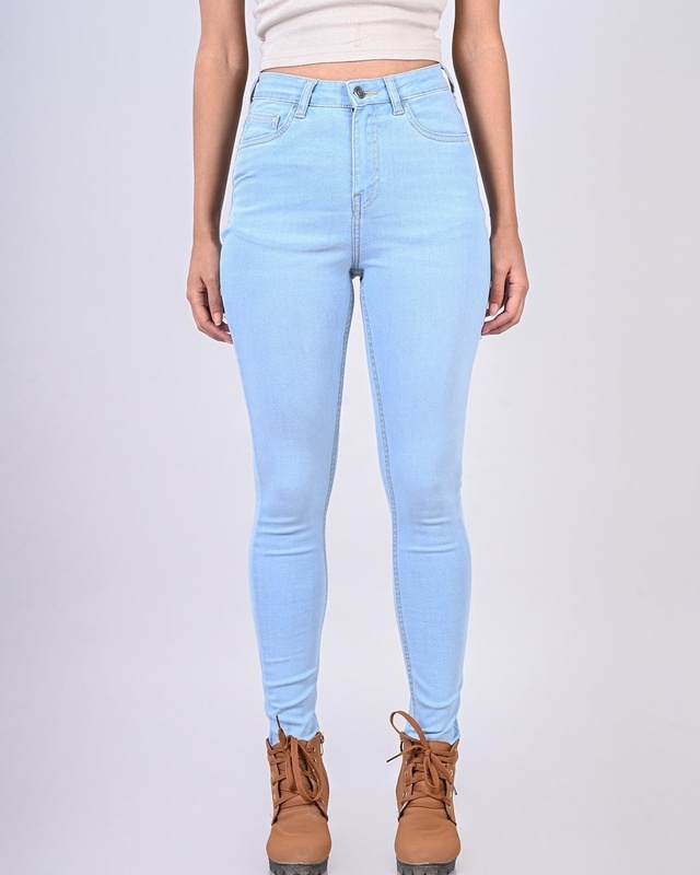 Shop Women's Blue Skinny fit Jeans-Front