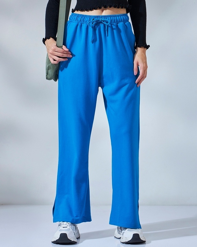 Shop Women's Blue Trackpants-Front