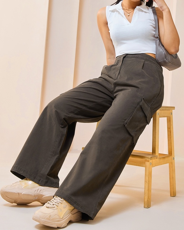 Women's Brown Cargo Pants