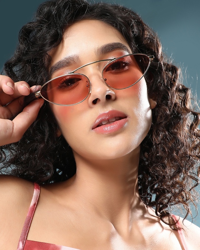 Shop Women's Brown Cateye Polarised Lens Sunglasses-Front