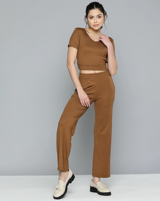 Shop Women's Brown Co-ordinates-Front