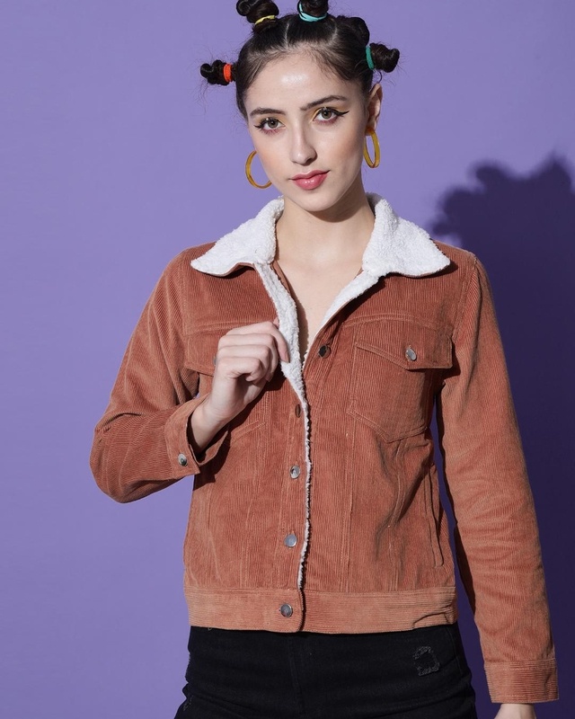 Shop Women's Brown Jacket-Front