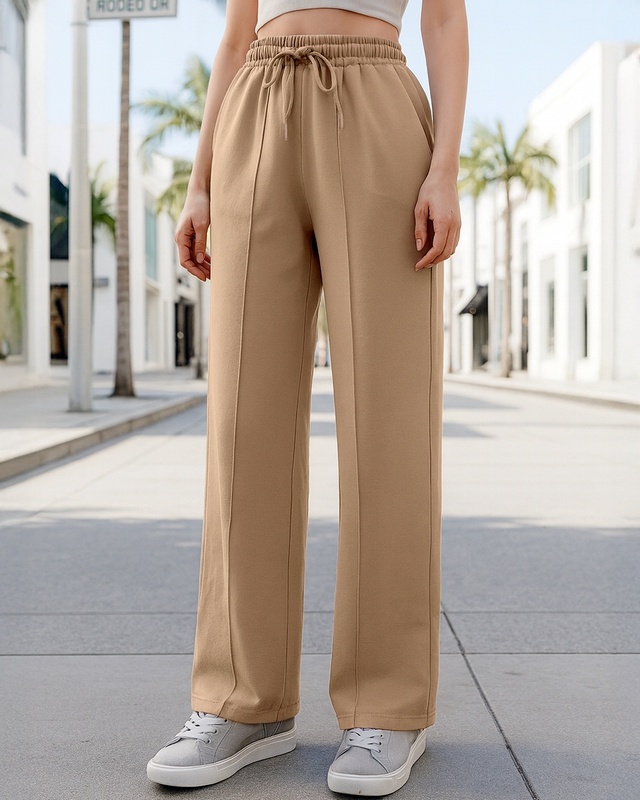 Shop Women's Brown Trackpants-Front