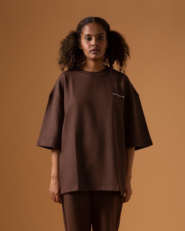 Shop Women's Cocoa Oversized T-shirt-Front