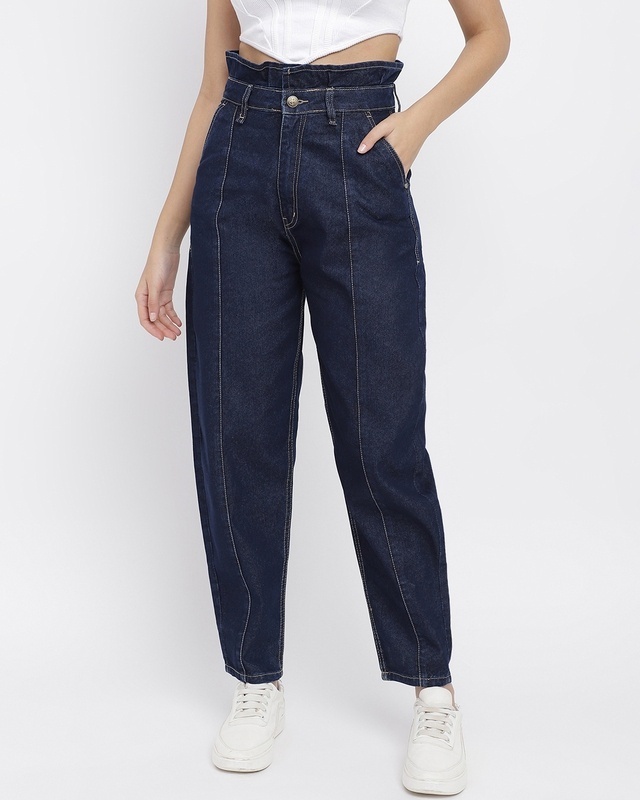 Shop Women's Dark Blue Jeans-Front