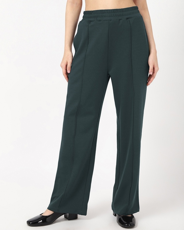 Shop Women's Dark Grey Track Pants-Front