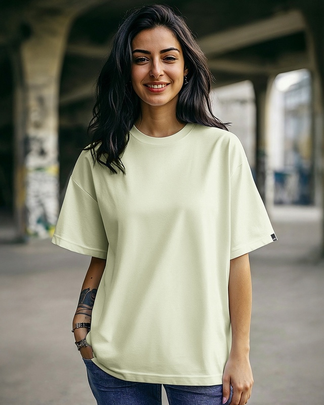 Shop Women's Gardenia Oversized T-shirt-Front