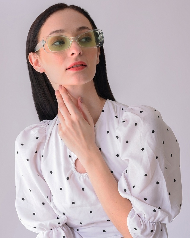 Shop Women's Green Cateye Sunglasses-Front