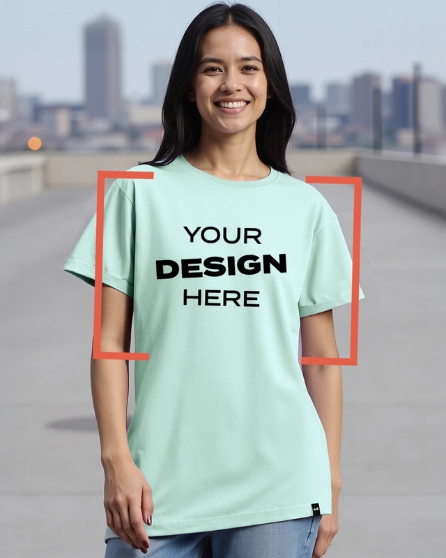 Shop Women's Green Customizable Boyfriend T-shirt-Front