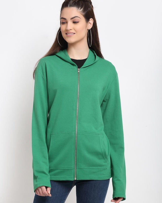 Shop Women's Green Hoodie-Front