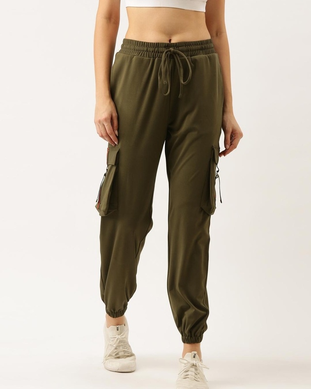 womens green joggers