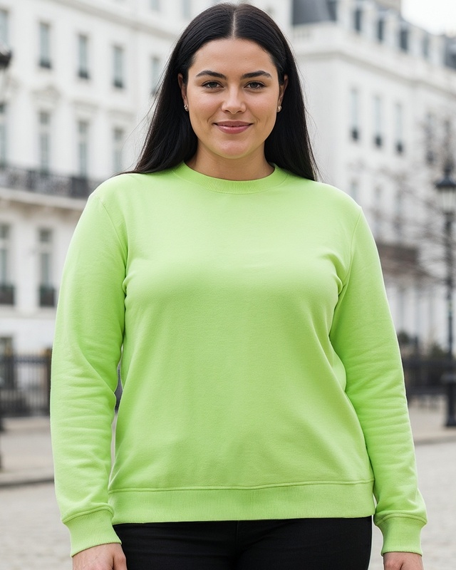 Shop Women's Green Plus Size Sweatshirt-Front